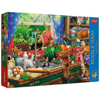 Tea Time Csintalas kiscicák 1000db-os prémium puzzle - Trefl kép