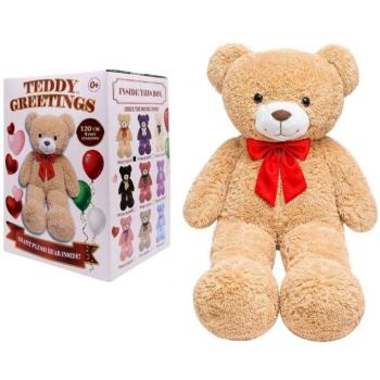 Teddy Greetings: Honey Hugs plüss maci fehér ajándékdobozban 120cm kép