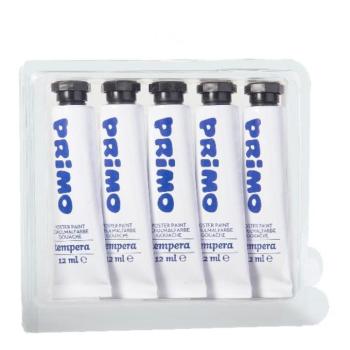 Tempera PRIMO fehér 12 ml 5 darabos kép