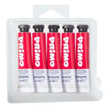 Tempera PRIMO piros 12 ml 5 darabos kép