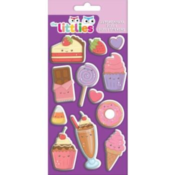 The Littlies: Édességek 3D pufi matrica szett 10x22cm-es íven kép