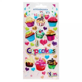 The Littlies: Muffin mintás 3D pufi matrica szett 10x22cm-es íven kép