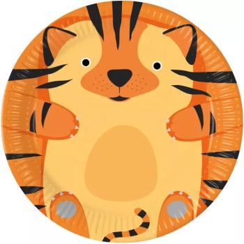 Tigris mintás 8db-os papírtányér szett 23cm-es kép