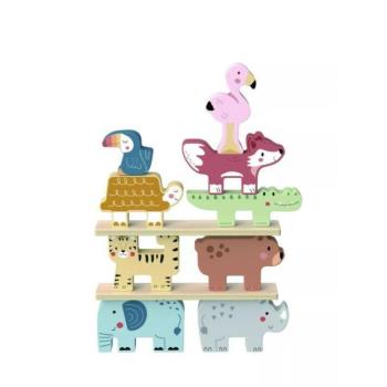 Tooky Toy: Fa toronyépítő játék – Szavanna kép