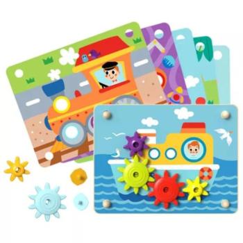 Tooky Toy: Fogaskerék-mozaik fejlesztő játék kép
