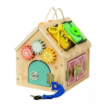 Tooky Toy: Házikó formájú foglalkoztató doboz fából kép