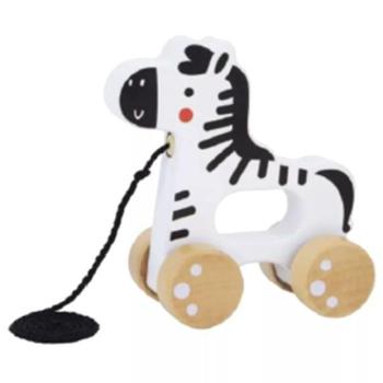 Tooky Toy: Húzható fa zebra kép