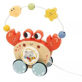 Tooky Toy: Húzható, rák alakú foglalkoztató fából