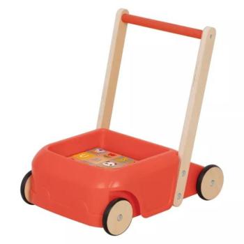 Tooky Toy: Járássegítő kiskocsi fából kép