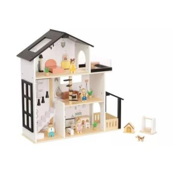 Tooky Toy: Emeletes babaház terasszal fából kép