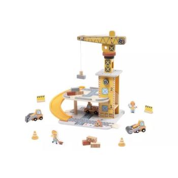 Tooky Toy: Kikötői daru-készlet fából kép
