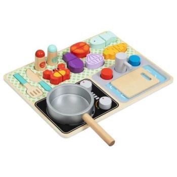 Tooky Toy: Konyhai fa játékszett kiegészítőkkel kép