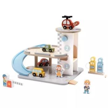 Tooky Toy: Parkolóház fából kiegészítőkkel kép