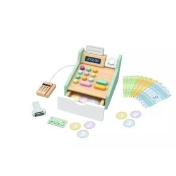 Tooky Toy: Pénztárgép kiegészítőkkel fából kép
