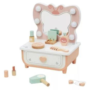 Tooky Toy: Pillangós fésülködőasztal fából, világítással - 34 cm kép