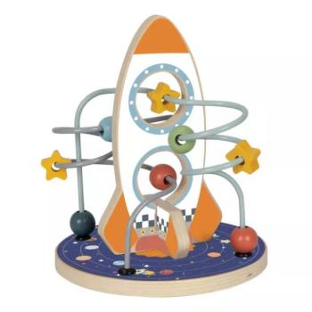 Tooky Toy: Rakéta golyóvezető pálya fából kép