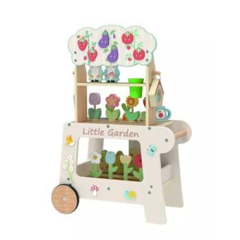 Tooky Toy: Tolható kerti kiskocsi fából kép