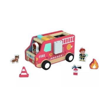 Tooky Toy: Tűzoltóautó kiegészítőkkel fából kép