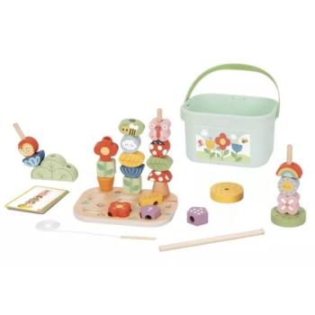 Tooky Toy: Virágoskert 5 az 1-ben játékdoboz logikai- és ügyességi játékokkal kép
