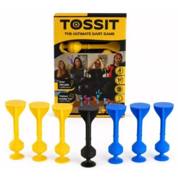 Tossit Starter Pack kék-sárga szilikon tapadókorongos darts társasjáték kép