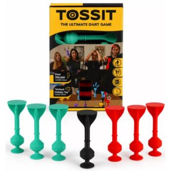 Tossit Starter Pack piros-türkiz szilikon tapadókorongos darts társasjáték kép