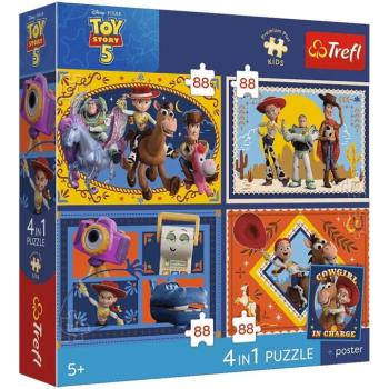 Toy Story 5 - 4 x 88 db-os Premium Plus Kids puzzle - Trefl kép