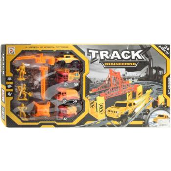 Track Engineering versenypálya szett építőipari munkagépekkel és munkásokkal 89db-os szett kép