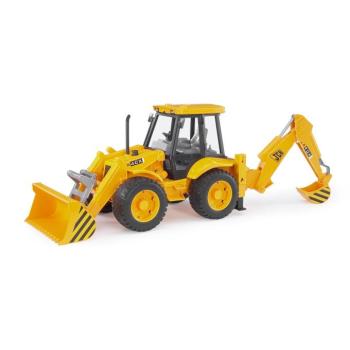 Traktor - JCB 4CX, elülső rakodóval, kotrókanállal - Bruder 2428 kép