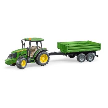 Traktor - John Deere 5115M, pótkocsival - Bruder 2108 kép