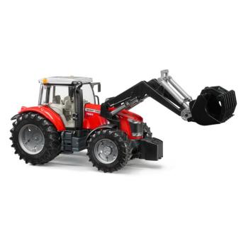 Traktor - Massey Ferguson 7624, elülső rakodóval - BRUDER 3047 kép