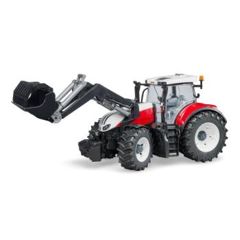 Traktor - Steyr 6300 Terrus CVT, elülső rakodóval - Bruder 3181 kép