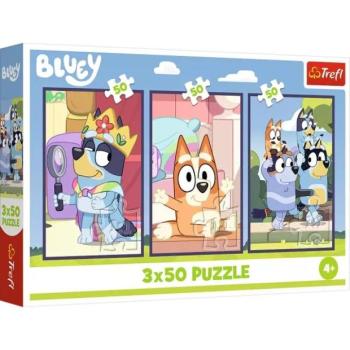 Trefl: Bluey család - 3 az 1-ben, 50 darabos puzzle