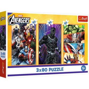 Bosszúállók akciódús napja 3x80db-os puzzle - Trefl kép