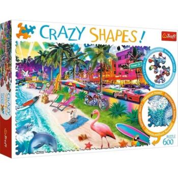 Trefl Crazy Shapes: Miami tengerpart puzzle - 600 darabos