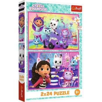 Gabi babaháza játék Gabival 2x24db-os puzzle - Trefl kép