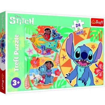 Disney: Lilo & Stitch egy boldog nap 24db-os Maxi puzzle - Trefl kép