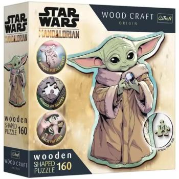 Wood Craft: Star Wars - A Mandalorián Grogu 160 db-os prémium fa puzzle - Trefl kép