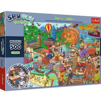 Trefl: Spy Guy Európa nyomozós képkereső puzzle - 500 darabos kép