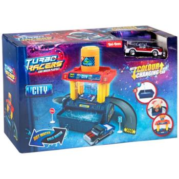 Turbo Racers Autómosó pályaszett kisautóval több színváltozatban