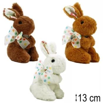Ülő nyuszi kendővel,12 cm, 3 féle kép
