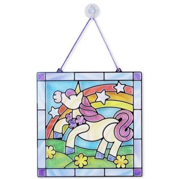 Unikornis ólomüveg képkészítő készlet - Melissa & Doug kép