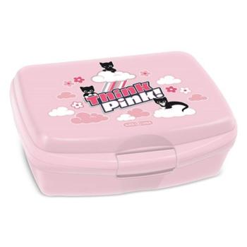 Uzsonnás doboz ARS UNA Think Pink műanyag 165x135x60 mm kép