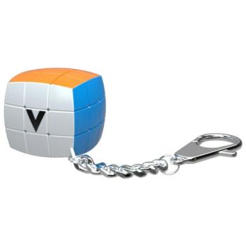 V-Cube 3x3 kulcstartó kocka, lekerekített, fehér kép