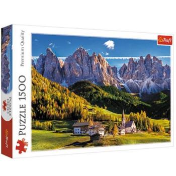 Val di Funes völgy, Dolomitok - Olaszország 1500db-os puzzle -Trefl kép