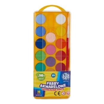 Vízfesték ASTRA 23,5 cm ajándék ecsettel 18 darabos kép
