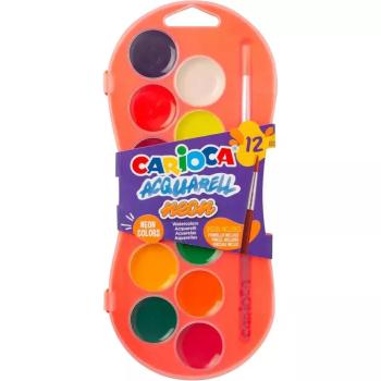 Vízfesték készlet 12 neon színnel 30mm - Carioca kép