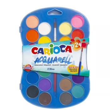 Vízfesték készlet 24 színnel 30mm - Carioca kép