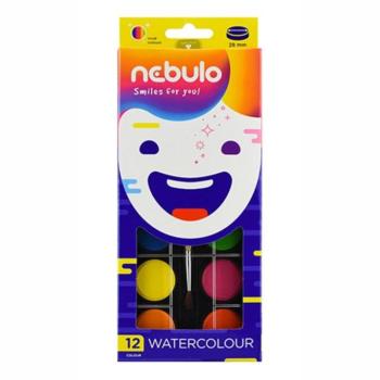 Vízfesték NEBULO 28 mm ajándék ecsettel 12 darabos kép