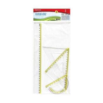 Vonalzókészlet OPTIMA 30cm vonalzóval 4 darabos kép