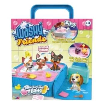 Washy Friends: Color Reveal pancsoló 3 kutyus figura jacuzzival és kiegészítőkkel kép